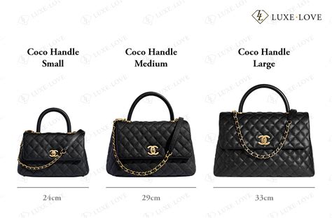 chanel coco bag size|More.